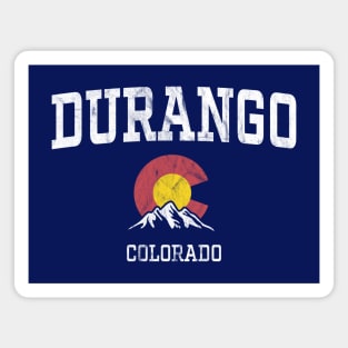 Durango Colorado CO Vintage Athletic Mountains Magnet